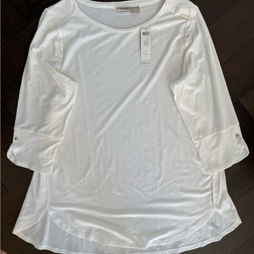 Chico’s White 3/4 Sleeve Tunic Top